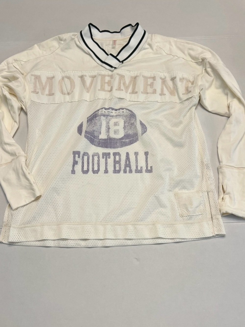 FREE PEOPLE MOVEMENT JUNIPER LONG SLEEVE TUNIC FOOTBALL TEE SMALL